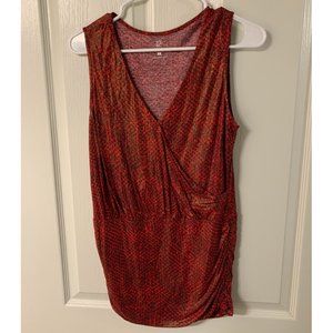 Red Snakeskin Top NY&C, Size Small